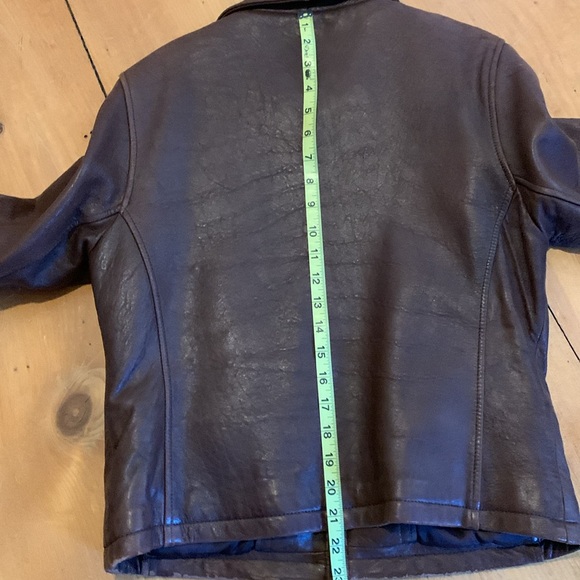 Leather Bomber Style Jacket - Picture 14 of 16